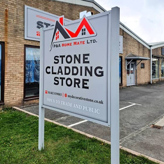 Post and Panel sign for retail business in Hull